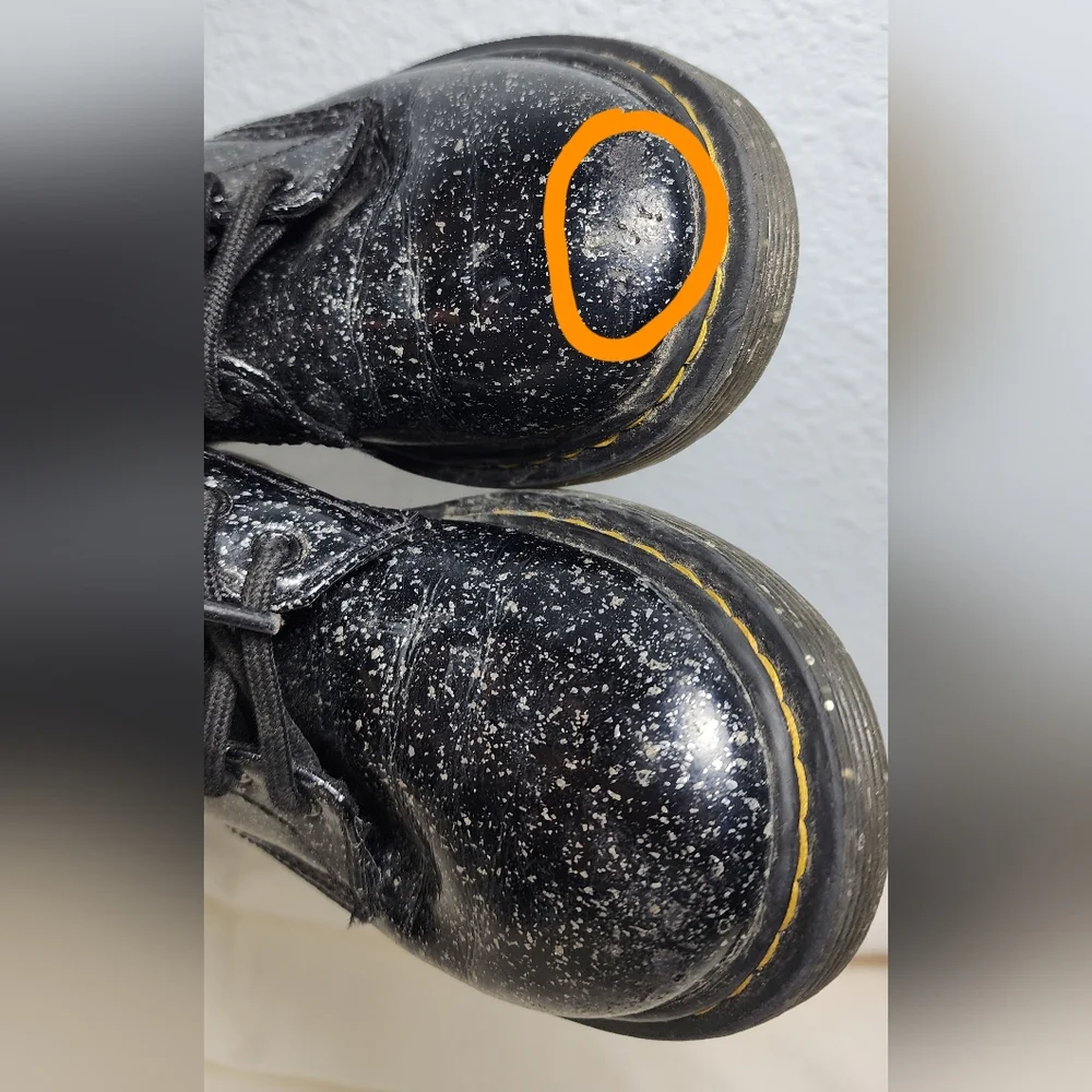 Dr. Martens Black Sparkle Combat Boots